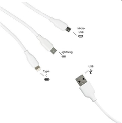 Multifunkční nabíjecí USB kabel 3v1