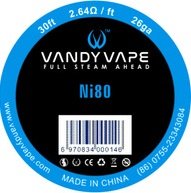 Vandy Vape Ni80 odporový drát 26GA 10m