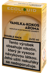 Liquid Ecoliquid Premium 2Pack Vanilka–Kokos 2x10ml - 3mg 
