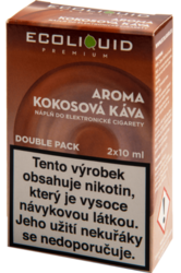 Liquid Ecoliquid Premium 2Pack Kokosová káva 2x10ml - 18mg 