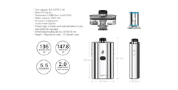 Aspire Cloudflask Kit 5,5ml 2000mAh