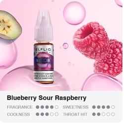 Liquid ELFLIQ Nic SALT Blueberry Sour Raspberry 10ml (borůvka, malina)