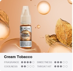 Liquid ELFLIQ Nic SALT Cream Tobacco 10ml (tabák)