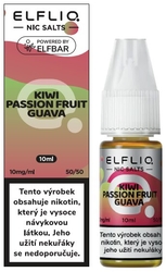 Liquid ELFLIQ Nic SALT Kiwi Passion Fruit Guava 10ml (kiwi, kvajáva, mučenka)