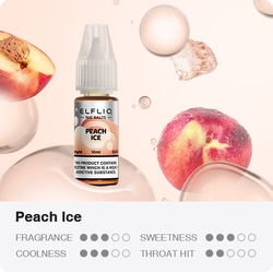 Liquid ELFLIQ Nic SALT Peach Ice 10ml (ledová broskev)