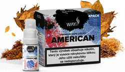 Liquid WAY to Vape 4Pack American 4x10ml (americký tabák)