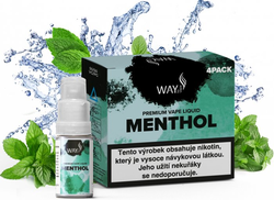 Liquid WAY to Vape 4Pack Menthol 4x10ml (máta, mentol)