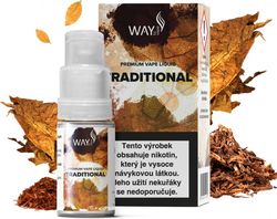 Liquid WAY to Vape Traditional 10ml (sladký tabák)