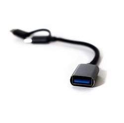 Multifunkční nabíjecí USB kabel 2v1 (micro+C)