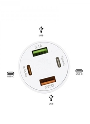 QC Charge nabíjecí adaptér do auta se 4 porty