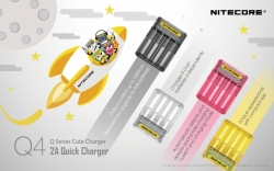 Nitecore Q4 Battery Charger (Pink) 4-Slot