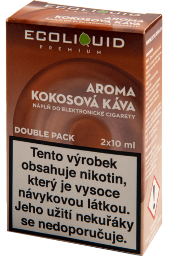 Liquid Ecoliquid Premium 2Pack Kokosová káva 2x10ml - 18mg 