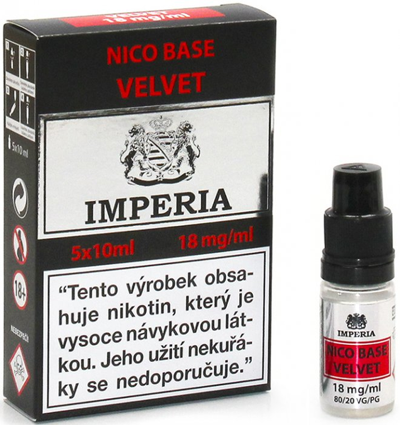 Nikotinová báze CZ IMPERIA Velvet 5x10ml PG20-VG80