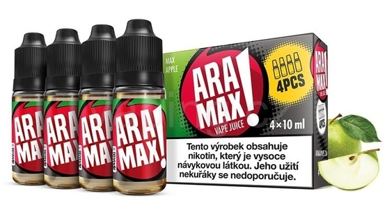 Liquid ARAMAX 4Pack Jablko MAX (4x10ml)  - MAX APPLE