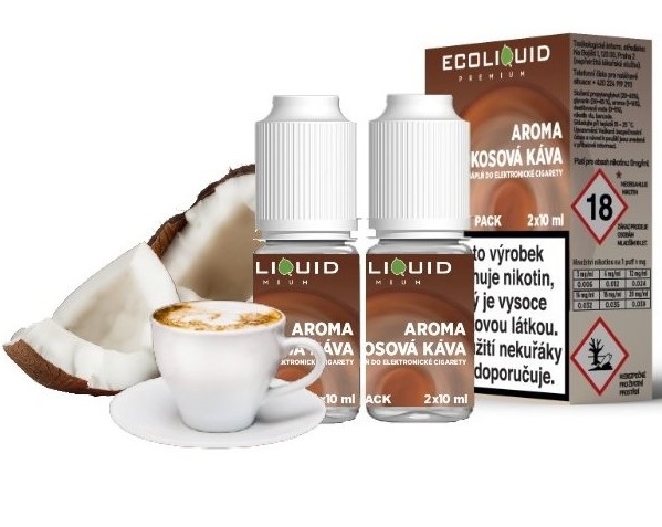 Liquid Ecoliquid Premium 2Pack Kokosová káva 2x10ml