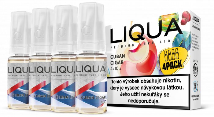 Liquid LIQUA 4Pack Kubánský doutník (4x10ml) - Cuban cigar