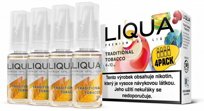 Liquid LIQUA 4Pack Tradiční tabák  (4x10ml) - Traditional tobacco