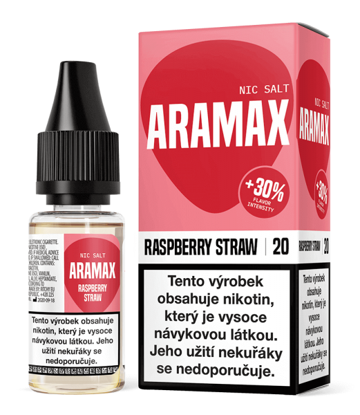 Liquid Aramax Nic Salt 10ml Raspberry Straw