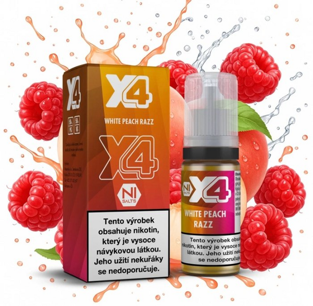 Liquid X4 Bar Juice 10ml White Peach Razz