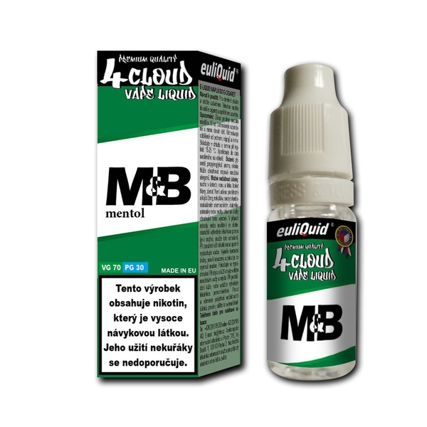 Euliquid CLOUD MB MENTOL TABÁK 10ml 30PG/70VG - LIQUID PO EXPIRACI