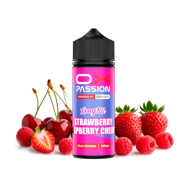 Příchuť Oxva OX Passion Shake and Vape Strawberry Raspberry Cherry