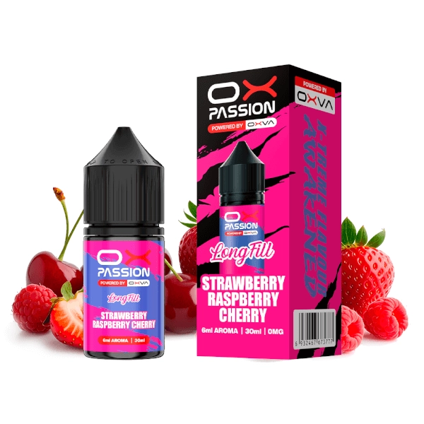 Příchuť Oxva OX Passion Shake and Vape Strawberry Raspberry Cherry